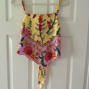 Bohemian Yellow Top & Wide Leg Pants Set